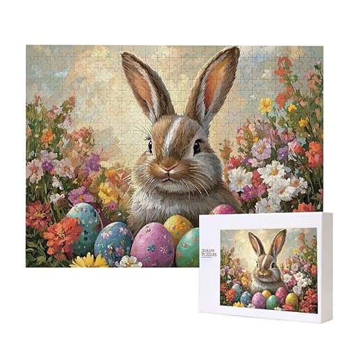 Kaninchen Osterei Puzzle 3000 Teile Puzzles Erwachsene, Helle und farbenfrohe Puzzles, Indoor-Puzzle-Kreativspiel zur Entspannung von Erwachsenen und Erziehung oder als Geschenk I-663 von Glslmznq
