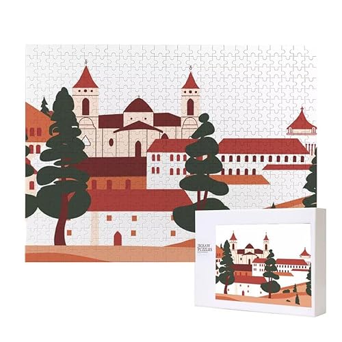 Kleinstadt Landschaft Puzzle 2000 Teile Puzzles Erwachsene, Helle und farbenfrohe Puzzles, Indoor-Puzzle-Kreativspiel zur Entspannung von Erwachsenen und Erziehung oder als Geschenk I-704 von Glslmznq