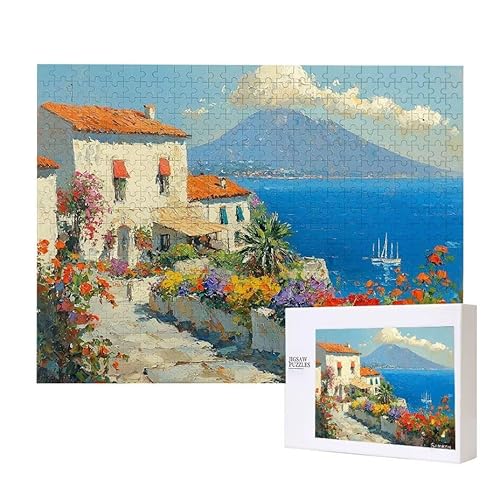 Landschaft Küste Puzzle 1000 Teile Puzzles Erwachsene, Helle und farbenfrohe Puzzles, Indoor-Puzzle-Kreativspiel zur Entspannung von Erwachsenen und Erziehung oder als Geschenk I-160 von Glslmznq