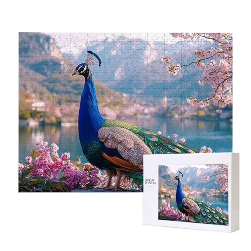Landschaft Pfau Puzzle 3000 Teile Puzzles Erwachsene, Helle und farbenfrohe Puzzles, Indoor-Puzzle-Kreativspiel zur Entspannung von Erwachsenen und Erziehung oder als Geschenk I-595 von Glslmznq
