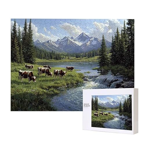 Landschaft Pferd Puzzle 2000 Teile Puzzles Erwachsene, Helle und farbenfrohe Puzzles, Indoor-Puzzle-Kreativspiel zur Entspannung von Erwachsenen und Erziehung oder als Geschenk I-596 von Glslmznq