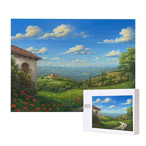 Landschaft Puzzle 300 Teile Puzzles Erwachsene, Helle und farbenfrohe Puzzles, Indoor-Puzzle-Kreativspiel zur Entspannung von Erwachsenen und Erziehung oder als Geschenk I-156 von Glslmznq