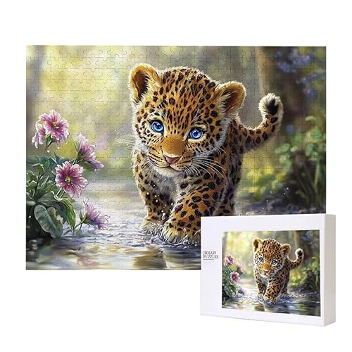 Leopard Puzzle 1000 Teile Puzzles Erwachsene, Helle und farbenfrohe Puzzles, Indoor-Puzzle-Kreativspiel zur Entspannung von Erwachsenen und Erziehung oder als Geschenk I-312 von Glslmznq