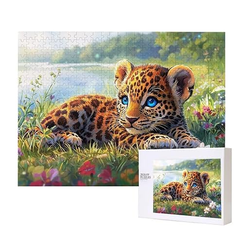 Leopard Puzzle 3000 Teile Puzzles Erwachsene, Helle und farbenfrohe Puzzles, Indoor-Puzzle-Kreativspiel zur Entspannung von Erwachsenen und Erziehung oder als Geschenk I-311 von Glslmznq