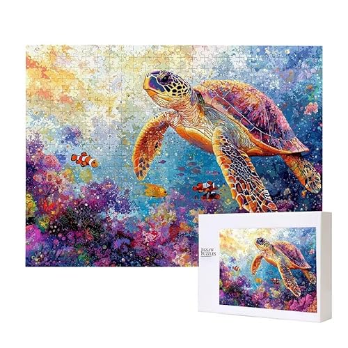Meeresschildkröte Puzzle 1000 Teile Puzzles Erwachsene, Helle und farbenfrohe Puzzles, Indoor-Puzzle-Kreativspiel zur Entspannung von Erwachsenen und Erziehung oder als Geschenk I-244 von Glslmznq