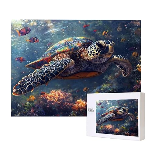 Meeresschildkröte Puzzle 2000 Teile Puzzles Erwachsene, Helle und farbenfrohe Puzzles, Indoor-Puzzle-Kreativspiel zur Entspannung von Erwachsenen und Erziehung oder als Geschenk I-208 von Glslmznq
