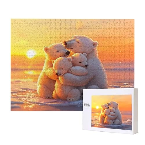 Puzzle für Erwachsene 1000 Eisbär Tier Puzzle Erwachsene Pädagogisches Spiel Herausforderung Spielzeug 1000 Teile DIY-Bastel Puzzles für Heimdekoration, Geschenke von Glslmznq