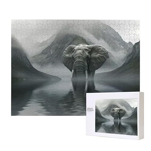 Puzzle für Erwachsene 1000 Elefant Puzzle für Erwachsene Pädagogisches Spiel Herausforderung Spielzeug 1000 Teile DIY-Bastel Puzzles für Heimdekoration, Geschenke von Glslmznq
