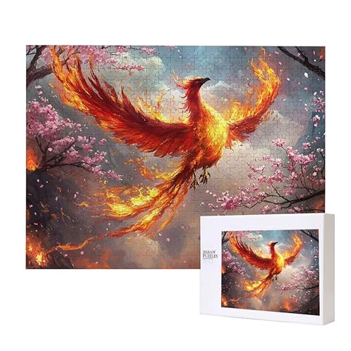 Puzzle für Erwachsene 1000 Feuer Phoenix Puzzle Erwachsene Pädagogisches Spiel Herausforderung Spielzeug 1000 Teile DIY-Bastel Puzzles für Heimdekoration, Geschenke von Glslmznq