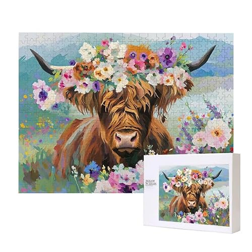 Puzzle für Erwachsene 1000 Hochlandrinder Blumen Puzzle Erwachsene Pädagogisches Spiel Herausforderung Spielzeug 1000 Teile DIY-Bastel Puzzles für Heimdekoration, Geschenke Puzzle für Erwachsene 1000 Hochlandrinder Blumen Puzzle Erwachsene Pädagogisches Spiel Herausforderung Spielzeug 1000 Teile DIY-Bastel Puzzles für Heimdekoration, Geschenke von Glslmznq
