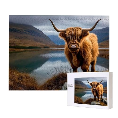 Puzzle für Erwachsene 1000 Hochlandrinder Puzzle Erwachsene Pädagogisches Spiel Herausforderung Spielzeug 1000 Teile DIY-Bastel Puzzles für Heimdekoration, Geschenke von Glslmznq