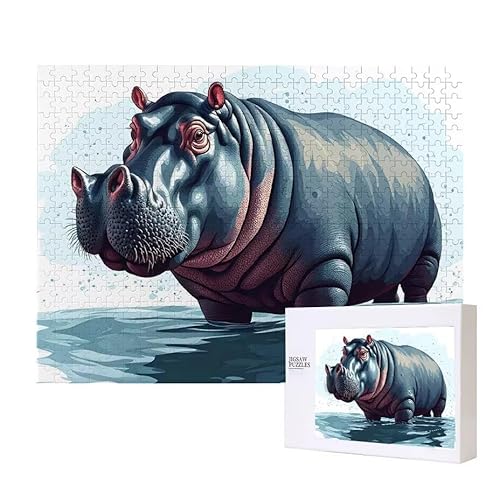 Puzzle für Erwachsene 1000 Nilpferd Puzzle Erwachsene Pädagogisches Spiel Herausforderung Spielzeug 1000 Teile DIY-Bastel Puzzles für Heimdekoration, Geschenke von Glslmznq
