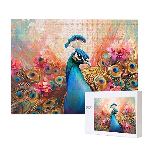 Puzzle für Erwachsene 1000 Pfau Puzzle Erwachsene Pädagogisches Spiel Herausforderung Spielzeug 1000 Teile DIY-Bastel Puzzles für Heimdekoration, Geschenke von Glslmznq