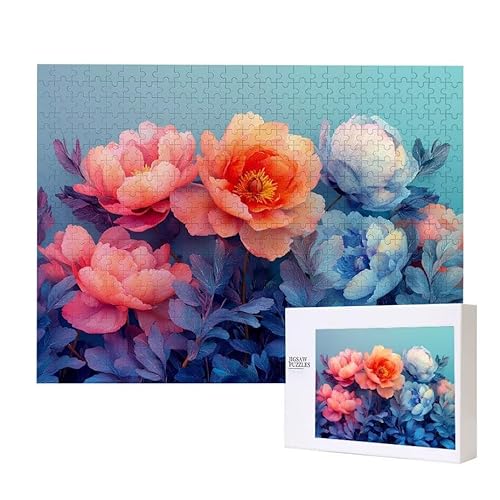 Puzzle für Erwachsene 1000 Pfingstrose Puzzle Erwachsene Pädagogisches Spiel Herausforderung Spielzeug 1000 Teile DIY-Bastel Puzzles für Heimdekoration, Geschenke von Glslmznq