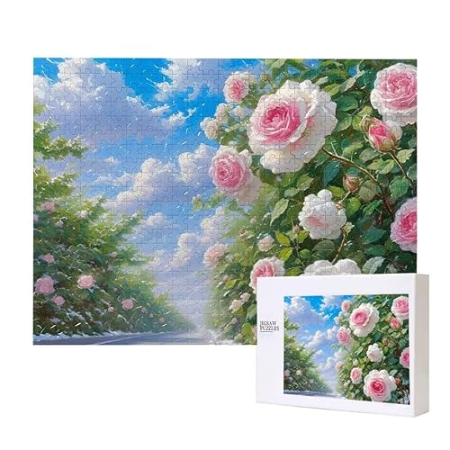 Puzzle für Erwachsene 1000 Rose Puzzle Erwachsene Pädagogisches Spiel Herausforderung Spielzeug 1000 Teile DIY-Bastel Puzzles für Heimdekoration, Geschenke von Glslmznq