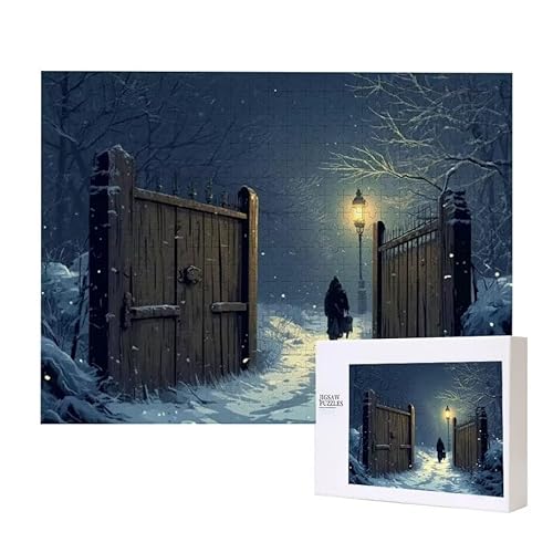 Puzzle für Erwachsene 1000 Schneeszene Puzzle Erwachsene Pädagogisches Spiel Herausforderung Spielzeug 1000 Teile DIY-Bastel Puzzles für Heimdekoration, Geschenke von Glslmznq