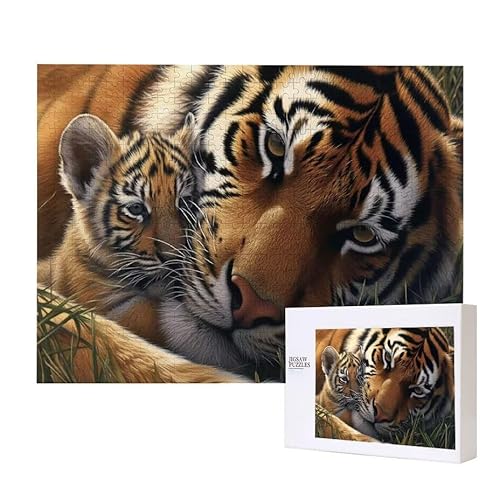 Puzzle für Erwachsene 1000 Tiger Puzzle Erwachsene Pädagogisches Spiel Herausforderung Spielzeug 1000 Teile DIY-Bastel Puzzles für Heimdekoration, Geschenke von Glslmznq