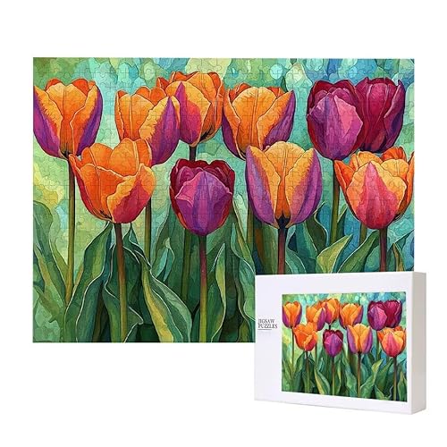 Puzzle für Erwachsene 1000 Tulip Puzzle Erwachsene Pädagogisches Spiel Herausforderung Spielzeug 1000 Teile DIY-Bastel Puzzles für Heimdekoration, Geschenke von Glslmznq