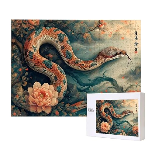 Puzzle für Erwachsene 1500 Blumen Schlangen Puzzle Erwachsene Pädagogisches Spiel Herausforderung Spielzeug 1000 Teile DIY-Bastel Puzzles für Heimdekoration, Geschenke von Glslmznq