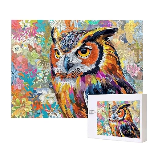 Puzzle für Erwachsene 1500 Eule Puzzle Erwachsene Pädagogisches Spiel Herausforderung Spielzeug 1000 Teile DIY-Bastel Puzzles für Heimdekoration, Geschenke von Glslmznq