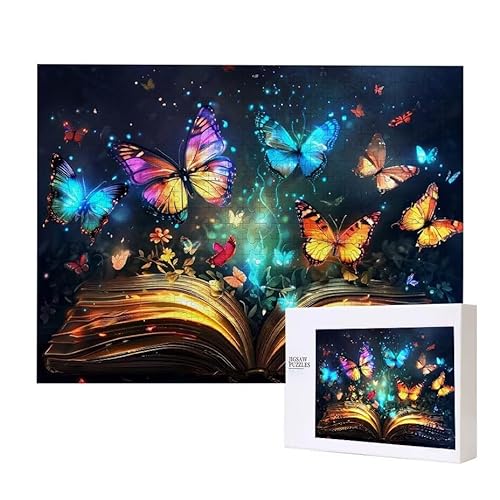 Puzzle für Erwachsene 1500 Magic Butterfly Puzzle Erwachsene Pädagogisches Spiel Herausforderung Spielzeug 1000 Teile DIY-Bastel Puzzles für Heimdekoration, Geschenke von Glslmznq