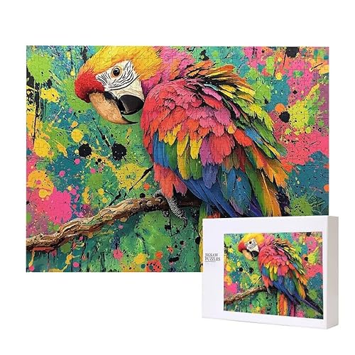 Puzzle für Erwachsene 1500 Parrot Farbe Puzzle Erwachsene Pädagogisches Spiel Herausforderung Spielzeug 1000 Teile DIY-Bastel Puzzles für Heimdekoration, Geschenke von Glslmznq
