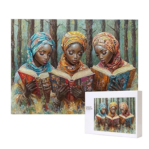 Puzzle für Erwachsene 200 Afrikanische Frauen Puzzle Erwachsene Pädagogisches Spiel Herausforderung Spielzeug 1000 Teile DIY-Bastel Puzzles für Heimdekoration, Geschenke von Glslmznq
