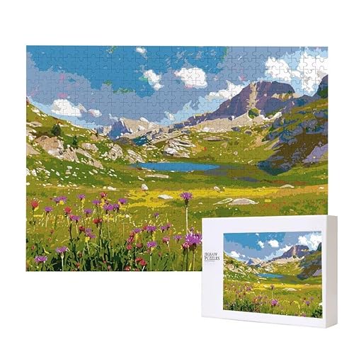 Puzzle für Erwachsene 200 Berge Landschaft Puzzle Erwachsene Pädagogisches Spiel Herausforderung Spielzeug 1000 Teile DIY-Bastel Puzzles für Heimdekoration, Geschenke von Glslmznq