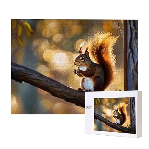 Puzzle für Erwachsene 200 Eichhörnchen Puzzle Erwachsene Pädagogisches Spiel Herausforderung Spielzeug 1000 Teile DIY-Bastel Puzzles für Heimdekoration, Geschenke von Glslmznq