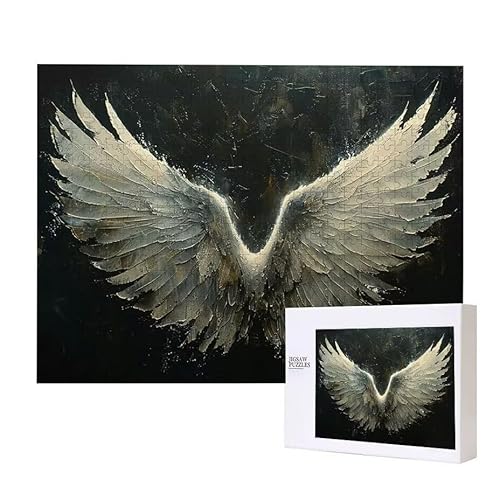Puzzle für Erwachsene 200 Engel Flügel Puzzle Erwachsene Pädagogisches Spiel Herausforderung Spielzeug 1000 Teile DIY-Bastel Puzzles für Heimdekoration, Geschenke von Glslmznq