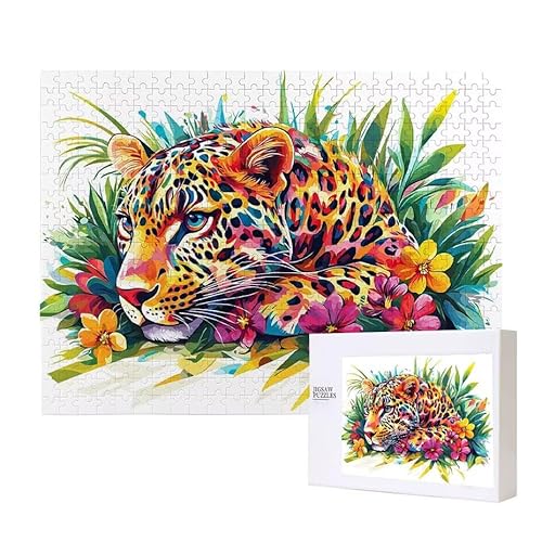 Puzzle für Erwachsene 200 Gepard Puzzle Erwachsene Pädagogisches Spiel Herausforderung Spielzeug 1000 Teile DIY-Bastel Puzzles für Heimdekoration, Geschenke von Glslmznq