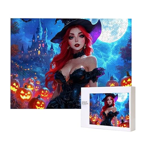 Puzzle für Erwachsene 200 Hexe Puzzle Erwachsene Pädagogisches Spiel Herausforderung Spielzeug 1000 Teile DIY-Bastel Puzzles für Heimdekoration, Geschenke von Glslmznq