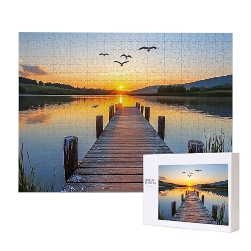 Puzzle für Erwachsene 200 Lake Bridge Puzzle Erwachsene Pädagogisches Spiel Herausforderung Spielzeug 1000 Teile DIY-Bastel Puzzles für Heimdekoration, Geschenke von Glslmznq