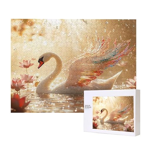 Puzzle für Erwachsene 200 Schwan Puzzle Erwachsene Pädagogisches Spiel Herausforderung Spielzeug 1000 Teile DIY-Bastel Puzzles für Heimdekoration, Geschenke von Glslmznq