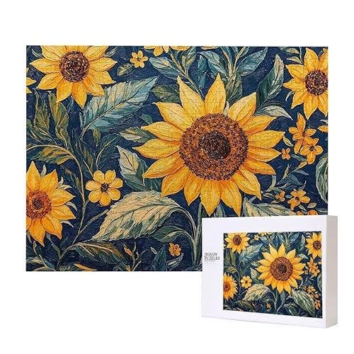 Puzzle für Erwachsene 200 Sonnenblume Puzzle Erwachsene Pädagogisches Spiel Herausforderung Spielzeug 1000 Teile DIY-Bastel Puzzles für Heimdekoration, Geschenke von Glslmznq