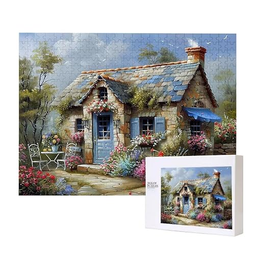 Puzzle für Erwachsene 200 Wald Kabine Puzzle Erwachsene Pädagogisches Spiel Herausforderung Spielzeug 1000 Teile DIY-Bastel Puzzles für Heimdekoration, Geschenke von Glslmznq