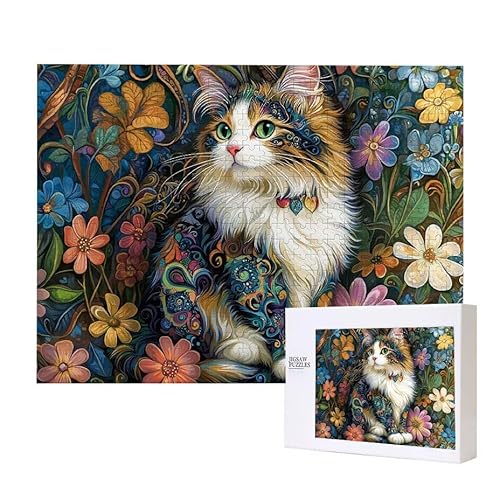 Puzzle für Erwachsene 2000 Cat Farbe Puzzle Erwachsene Pädagogisches Spiel Herausforderung Spielzeug 1000 Teile DIY-Bastel Puzzles für Heimdekoration, Geschenke von Glslmznq