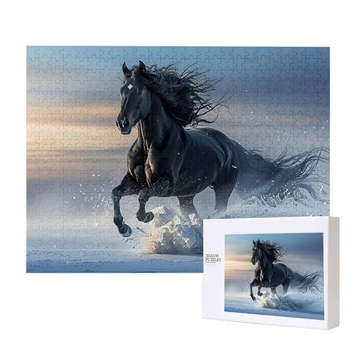 Puzzle für Erwachsene 2000 Dark Horse Puzzle Erwachsene Pädagogisches Spiel Herausforderung Spielzeug 1000 Teile DIY-Bastel Puzzles für Heimdekoration, Geschenke von Glslmznq