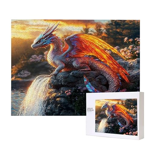 Puzzle für Erwachsene 2000 Drache Puzzle Erwachsene Pädagogisches Spiel Herausforderung Spielzeug 1000 Teile DIY-Bastel Puzzles für Heimdekoration, Geschenke von Glslmznq