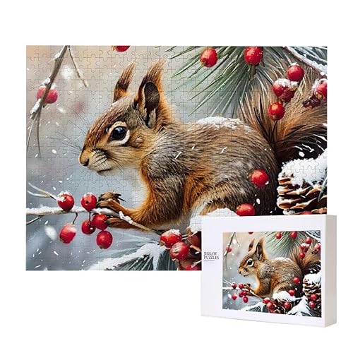 Puzzle für Erwachsene 2000 Eichhörnchen Puzzle Erwachsene Pädagogisches Spiel Herausforderung Spielzeug 1000 Teile DIY-Bastel Puzzles für Heimdekoration, Geschenke von Glslmznq