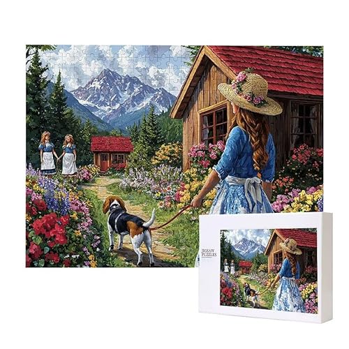 Puzzle für Erwachsene 2000 Farm Mädchen Puzzle Erwachsene Pädagogisches Spiel Herausforderung Spielzeug 1000 Teile DIY-Bastel Puzzles für Heimdekoration, Geschenke von Glslmznq