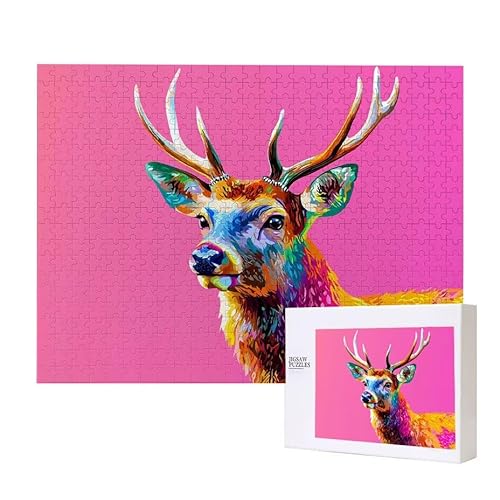 Puzzle für Erwachsene 2000 Hirsch Puzzle Erwachsene Pädagogisches Spiel Herausforderung Spielzeug 1000 Teile DIY-Bastel Puzzles für Heimdekoration, Geschenke von Glslmznq