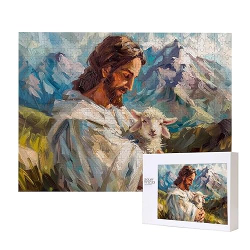 Puzzle für Erwachsene 2000 Jesus Puzzle Erwachsene Pädagogisches Spiel Herausforderung Spielzeug 1000 Teile DIY-Bastel Puzzles für Heimdekoration, Geschenke von Glslmznq