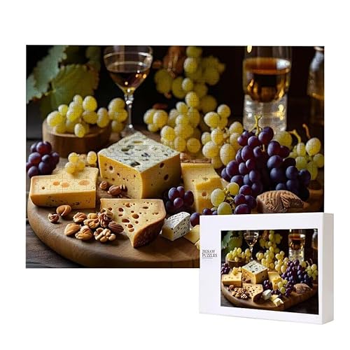 Puzzle für Erwachsene 2000 Käse Obst Puzzle Erwachsene Pädagogisches Spiel Herausforderung Spielzeug 1000 Teile DIY-Bastel Puzzles für Heimdekoration, Geschenke von Glslmznq