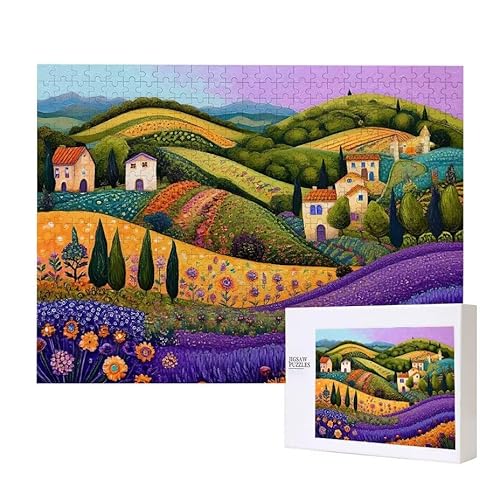 Puzzle für Erwachsene 2000 Kleinstadt Landschaft Puzzle Erwachsene Pädagogisches Spiel Herausforderung Spielzeug 1000 Teile DIY-Bastel Puzzles für Heimdekoration, Geschenke von Glslmznq