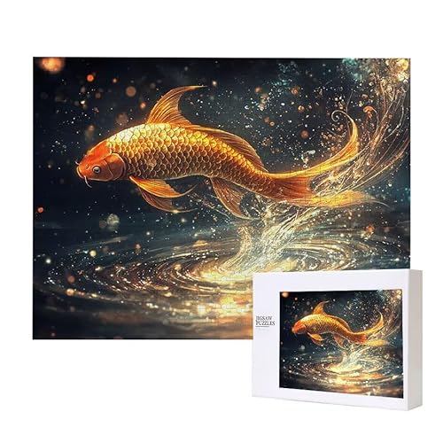 Puzzle für Erwachsene 2000 Koi Fisch Puzzle Erwachsene Pädagogisches Spiel Herausforderung Spielzeug 1000 Teile DIY-Bastel Puzzles für Heimdekoration, Geschenke von Glslmznq
