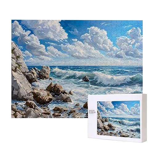 Puzzle für Erwachsene 2000 Meereswelle Puzzle Erwachsene Pädagogisches Spiel Herausforderung Spielzeug 1000 Teile DIY-Bastel Puzzles für Heimdekoration, Geschenke von Glslmznq