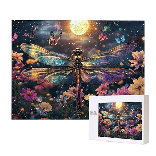 Puzzle für Erwachsene 2000 Mond Libelle Puzzle Erwachsene Pädagogisches Spiel Herausforderung Spielzeug 1000 Teile DIY-Bastel Puzzles für Heimdekoration, Geschenke von Glslmznq