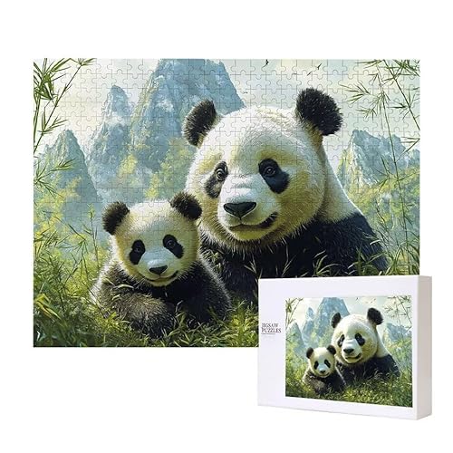 Puzzle für Erwachsene 2000 Panda Bamboo Grove Puzzle Erwachsene Pädagogisches Spiel Herausforderung Spielzeug 1000 Teile DIY-Bastel Puzzles für Heimdekoration, Geschenke von Glslmznq