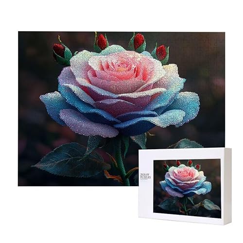 Puzzle für Erwachsene 2000 Rose Puzzle Erwachsene Pädagogisches Spiel Herausforderung Spielzeug 1000 Teile DIY-Bastel Puzzles für Heimdekoration, Geschenke von Glslmznq